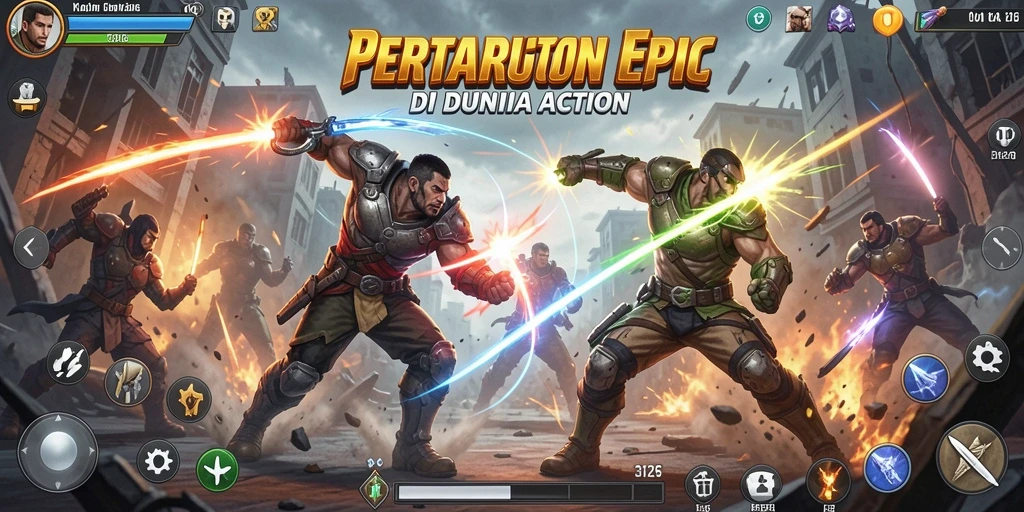 Tampilan seru gameplay 3126 saat bertarung melawan musuh.