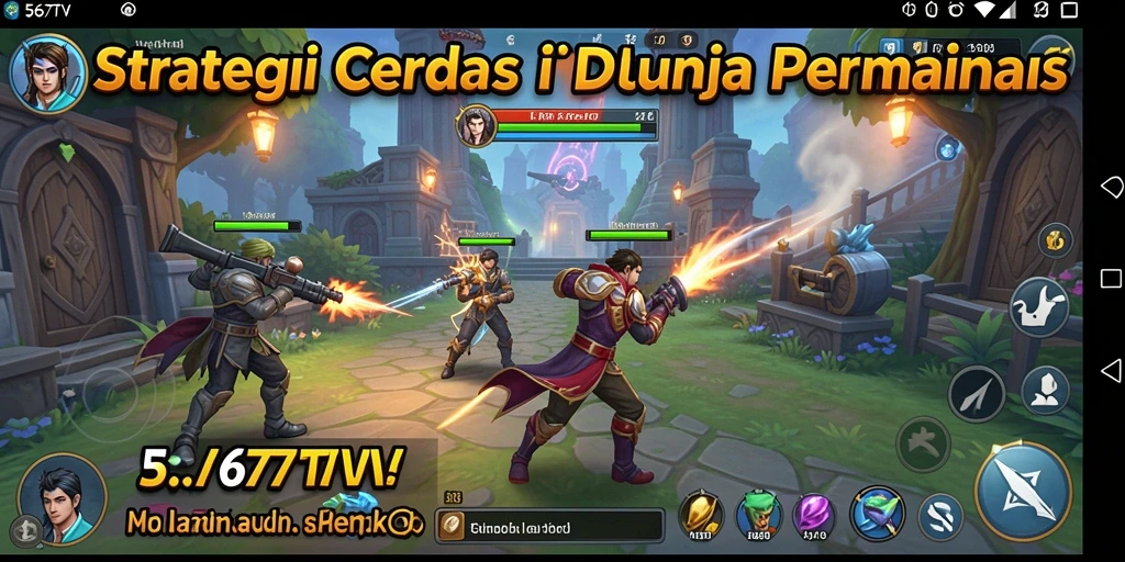 Tangkapan layar utama menunjukkan aksi strategi yang seru dalam 567TV.