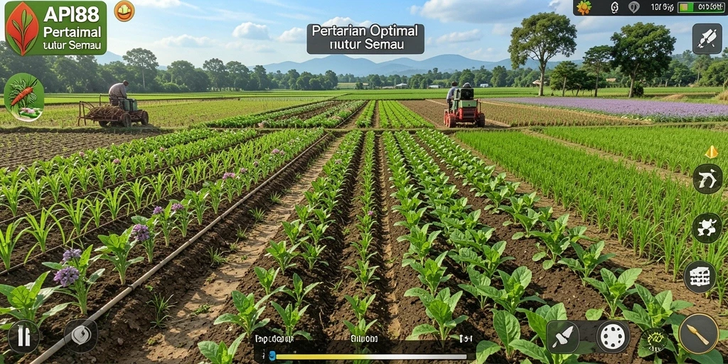 Tampilan gameplay menarik dari API88 saat berkebun.