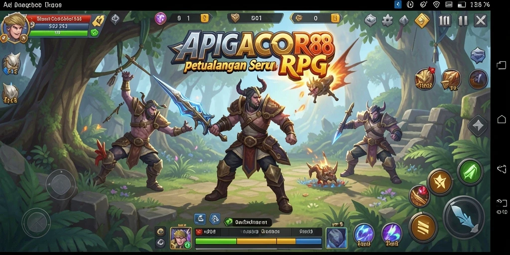 Tangkapan layar menampilkan aksi seru dalam gameplay RPG APIGACOR88.