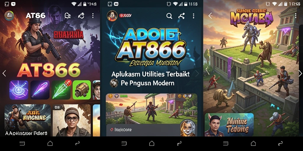 Tampilan utama AT866 dengan fitur-fitur utility yang lengkap.