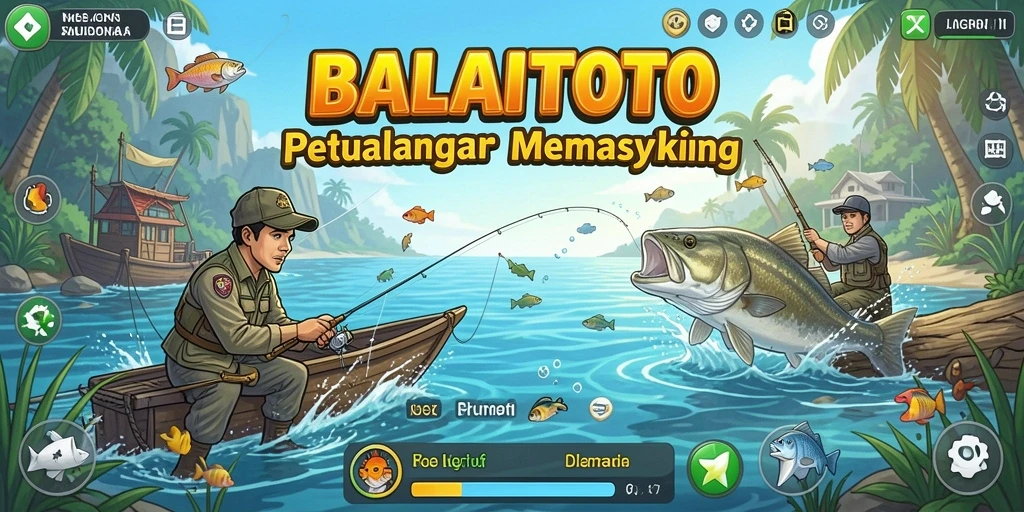 Skrinsut gameplay yang menampilkan pesona memancing di BALAITOTO.