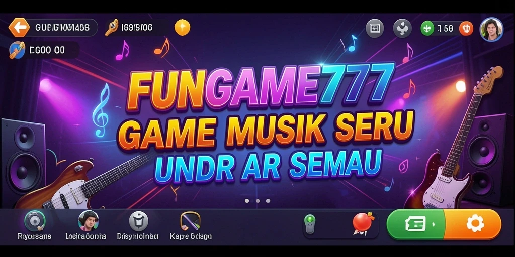 Tampilan gameplay <strong>FUNGAME777</strong> dengan alunan musik yang menarik.