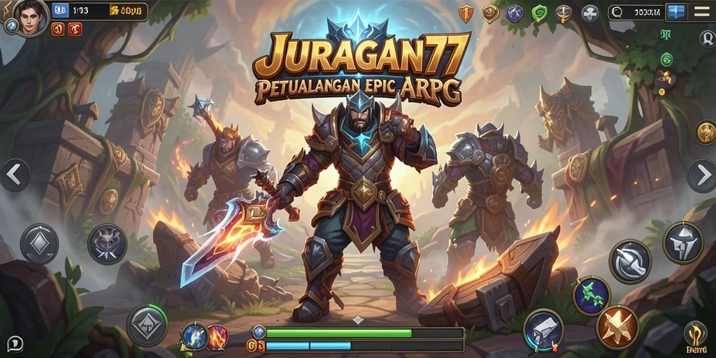 Tangkapan layar JURAGAN77 menampilkan aksi pertempuran epik di dunia ARPG.