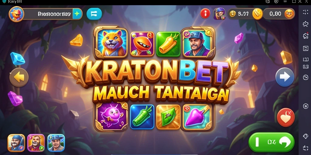 Tampilan seru gameplay KRATONBET dalam aksi Match-3.