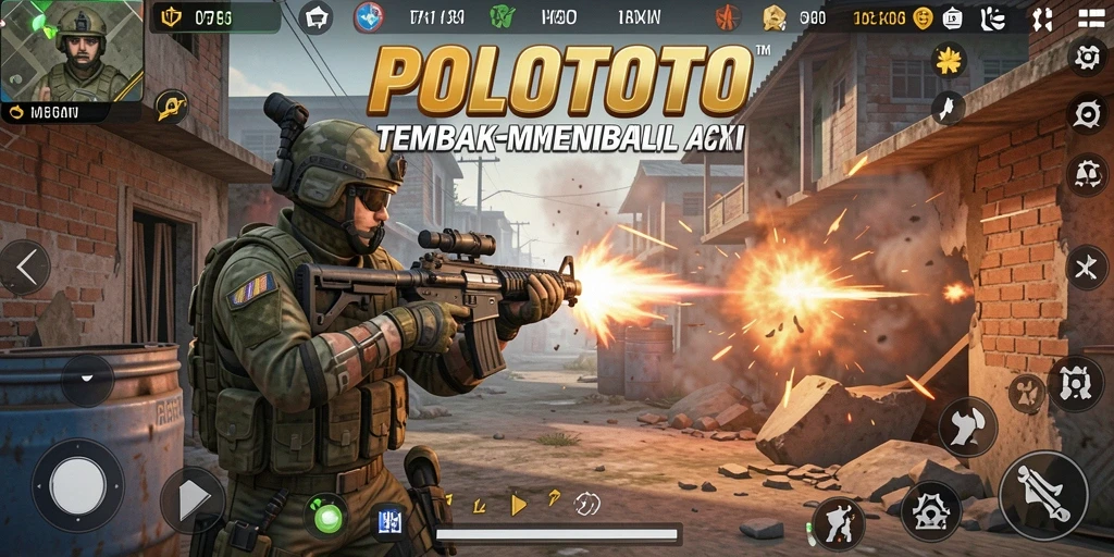 Screenshot yang menunjukkan aksi mendebarkan dalam POLOTOTO.