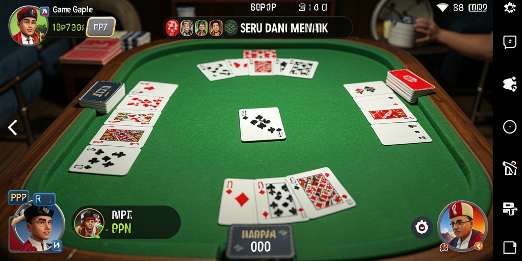 Tampilan gameplay Gaple yang seru di PP7.