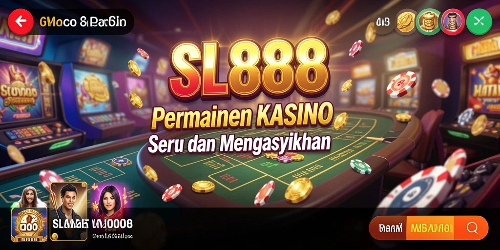 Tangkapan layar gameplay SL888 dengan suasana Kasino yang menggembirakan.