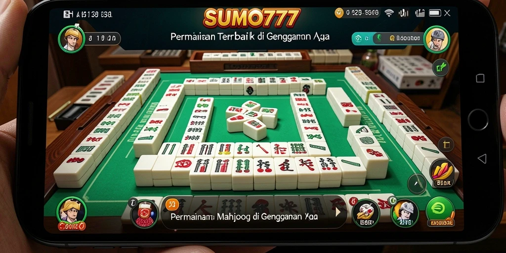 Tampilan gameplay SUMO777 saat mengadu strategi Mahjong.