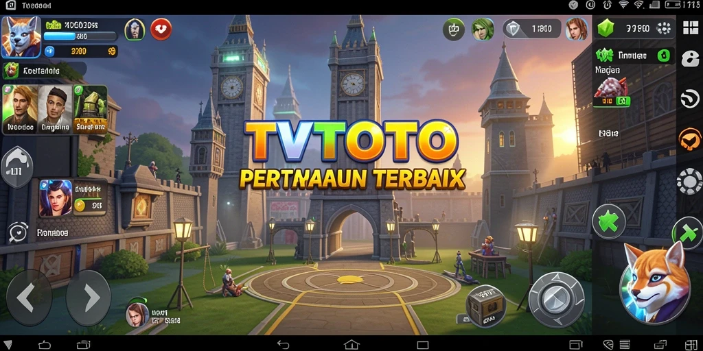 Tampilan gameplay Tower Defense yang mendebarkan dalam TVTOTO.
